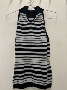 Striped Halter Neck Top