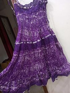 Purple Tie-Strap Sundress