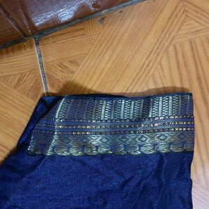 Dark Blue Coloured Saree W Blouse