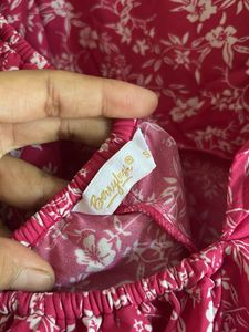 Pink Floral Tiered Mini Dress