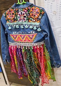 Denim Long Shrug# Navratri Outfit