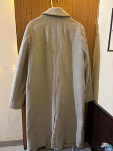 Grey Elegant Longline Trench Coat