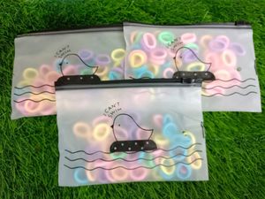 Set Of 3 Small Hair Ties With Zipper Pouches
