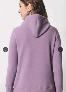 DAiSY women fleece printed hooded sweatshirt