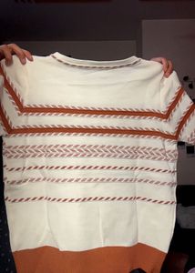Retro Striped Knit Top
