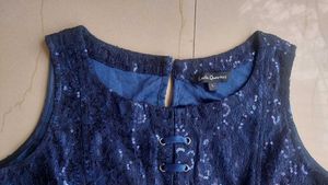 Blue Sequin Top (L)
