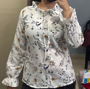 Floral Ruffle Blouse