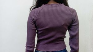 Purple Graphic Print Top