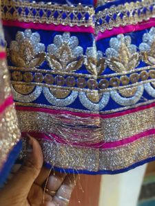 Women Designer Pink Blue Lehenga
