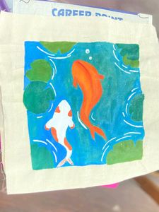 Handpainted tote bag 🐠
