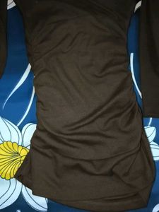 Brown Bodycon Long Sleeve Dress