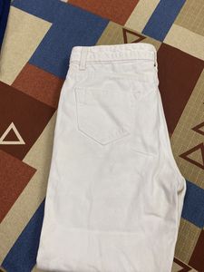 white Straight Leg Pants