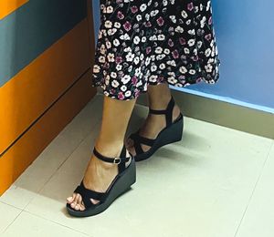 Black Platform Wedges