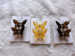 3 Amber Butterfly Claws