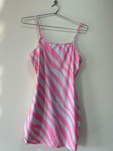Pink Floral Dress With Shrug