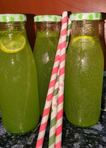 Set Of 2 Fancy Glass Bottles