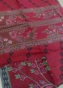 Elegant Maroon Embroidered Suit