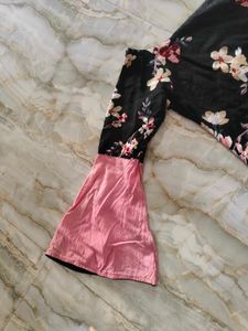 Floral Print Off-Shoulder kurti