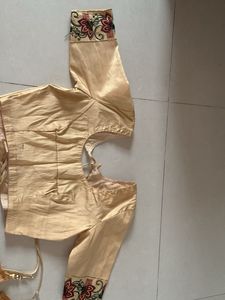 Half Sleeve Golden Blouse With Jumer