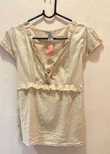 Vintage Lace Trim Corset Top