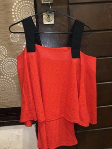 Red offshoulder  Top