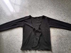 Black Tie Front Cardigan