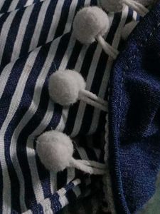 Striped Tunic with Floral Detail