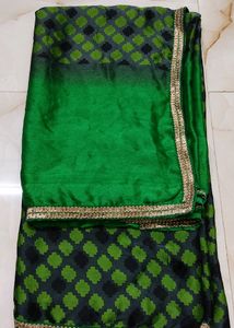 😍💚Beautiful Green Silk Saree😍💚