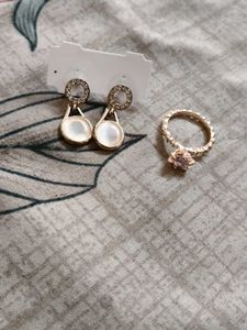 Earing  With Diamond Ring 💍