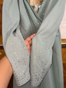 ILLI london Pista Blue Bodycon Midi Dress