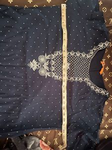 Elegant Navy Blue Kurta Set