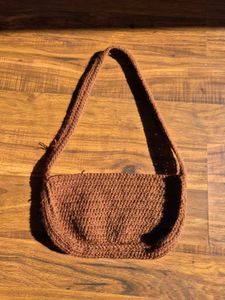 Brown Crochet Handbag