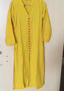 Yellow Cotton Kurta