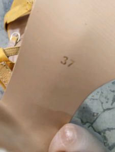 Yellow Heeled Sandals