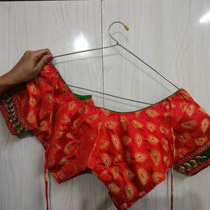 Red Embroidered Lehenga