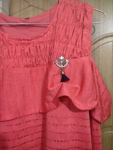 Neon Red Color Top XXL size