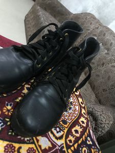 Black Leather Ankle Boots