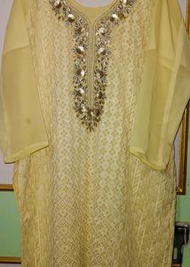 Yellow Embellished Kurti