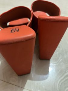Orange Platform Heels