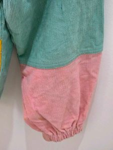 Women&#39;s Multicolor Colorblock Corduroy Bomber Jack