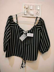 Striped Off-Shoulder Top