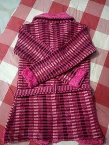 Cute Pink Plaid Coat