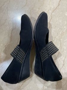 Black Formal Bellies- Wedge Heels