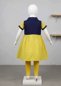 Cute Yellow &amp; Blue Dress