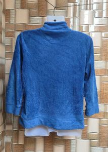 Cute Blue Pullover Sweater