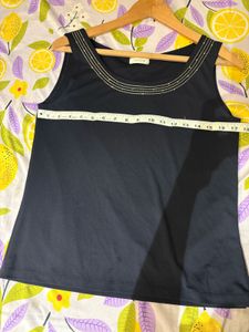 Beautiful Black Imported Top With Nice Embroidery