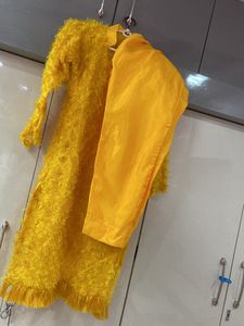 Yellow Suit Set With Pant. No Used For  Lucki Buyr