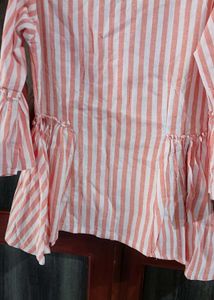 Striped Button-Down Top