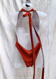 119. Chic Rust One Piece Swimsuit