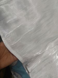 White Shimmer Dress Short